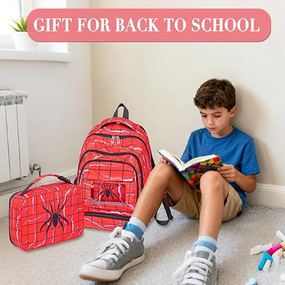 Insulated School Lunch Bag for Boys Lunch Box for Kids for 3 4 5 6 7 8 9 10 11 12 Toddler Reusable Freezable Small Cooler Bag for Back to School for Elementary Kindergarten Primary