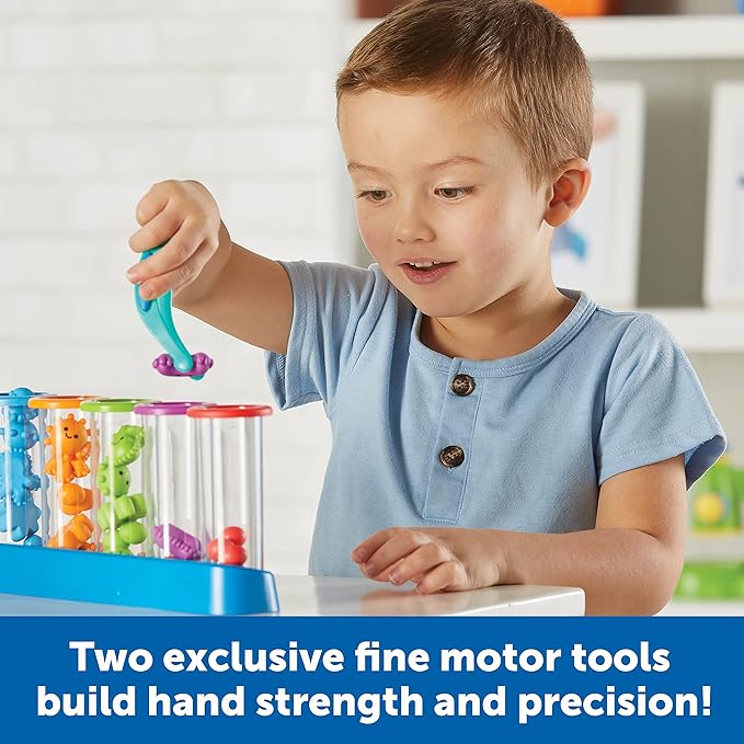 Learning Resources Silly Science Fine Motor Sorting Set - 55 Pieces, Age 3+ Educational Toy, Preschool Fine Motor Skills, PreK Manipulatives