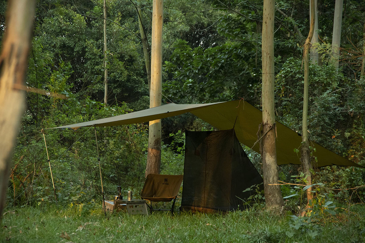 ONETIGRIS Camping Tarp - 12.8ft, 9.5ft, Large