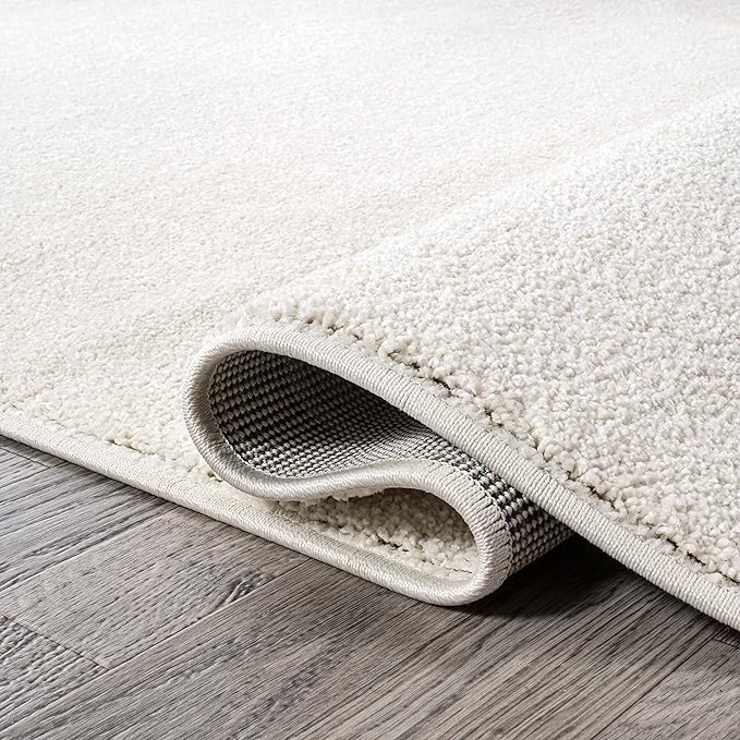 JONATHAN Y Haze Solid Low-Pile Cream Runner Rug 2x10, Coastal,Bohemian,Minimalist,Classic, Easy-Cleaning for Living Room,Bedroom,Kitchen,Pet Friendly,Non-Shedding (SEU100T-210)