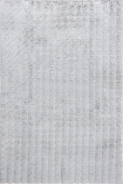 nuLOOM Jeni Silver, 6' x 9', Solid Faux Rabbit, Fluffy and Cozy, High Traffic, Stain Resistant, Easy Clean, Durable Washable Area Rug for Bedroom, Living Room, Dining, Den, Foyer, Entryway