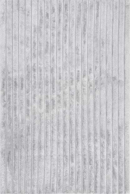 nuLOOM SuperiorWash Collection Kai Silver, 3'9" x 6', Fluffy and Cozy, High Traffic, Stain Resistant, Easy Clean, Durable Washable Area Rug for Bedroom, Living Room, Dining, Den, Foyer, Entryway