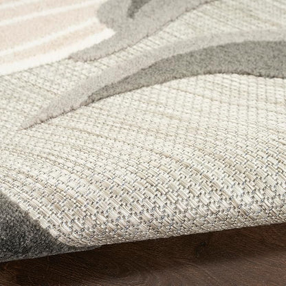 Nourison Home Aloha Beige 9' x 12' Area Rug - Easy Clean, Non Shedding, Bed Room, Living Room, Dining Room, Kitchen (9' x 12')
