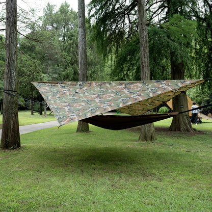 FREE SOLDIER Camping Tarp - 10 x 10.5ft, Waterproof, Camo