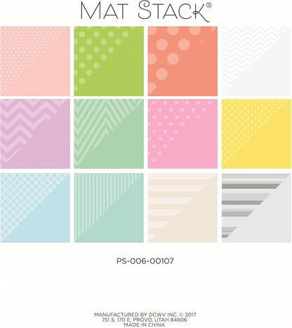 DCWV Double Sided Cardstock Paper - 6x6 Patterned/Solid Colored Cardstock for Scrapbooking, Crafting, and Card Making - 48 Sheets, Pastel