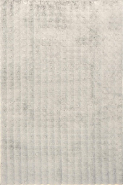 Nuloom Jeni Grey, 3'9" x 6', Solid Faux Rabbit, Fluffy and Cozy, High Traffic, Stain Resistant, Easy Clean, Durable Washable Area Rug for Bedroom, Living Room, Dining, Den, Foyer, Entryway
