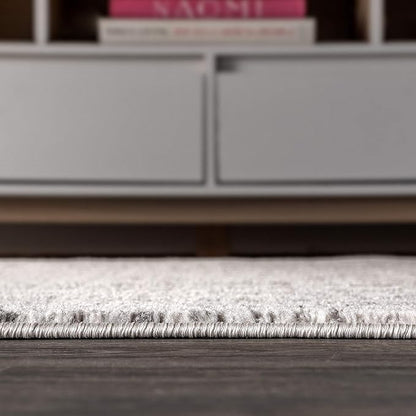 JONATHAN Y Boho Vintage Diamond Cream/Gray Round Area Rug 7 ft, Moroccan Hype for Living Room, Bedroom, Kitchen, Office, Easy-Cleaning, High Traffic, Pet-Friendly, Non-Shedding (MOH101B-7R)