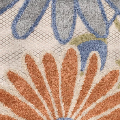 Nourison Home Aloha Beige Multicolor 7'10" x 10'6" Area Rug - Easy Clean, Non Shedding, Bed Room, Living Room, Dining Room, Kitchen (8' x 11')