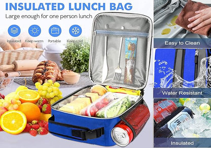 Lunch Box Insulated Lunch bag for Men Teen Kids Boys Adult Portable Stylish Small Lunchbox Special Design for Working Office school Picnic