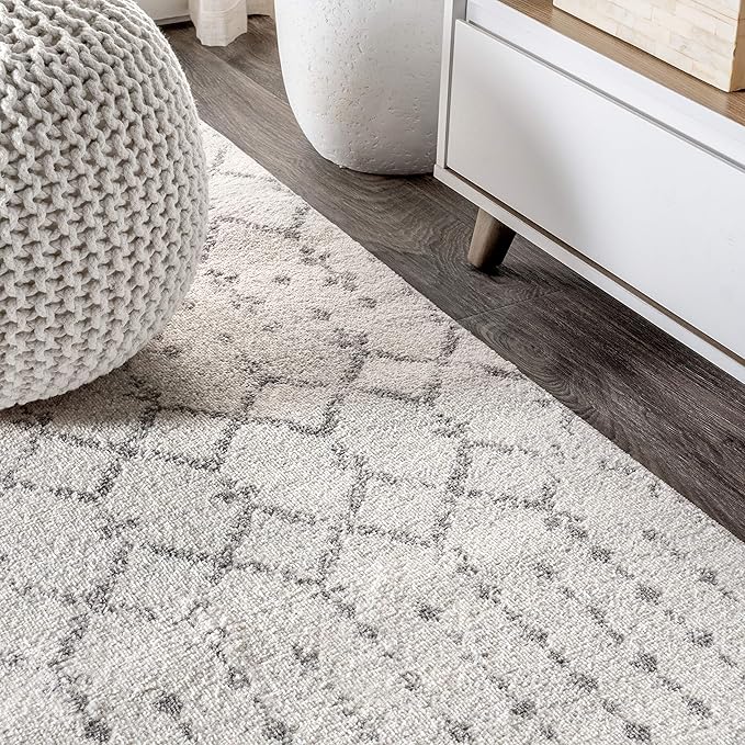JONATHAN Y MOH101B-216 Moroccan HYPE Boho Vintage Diamond 2 ft. x 16 ft Runner-Rug, Bohemian, Southwestern, Casual, Transitional, Pet Friendly, Non Shedding, Stain Resistant, Easy-Cleaning, Cream/Gray