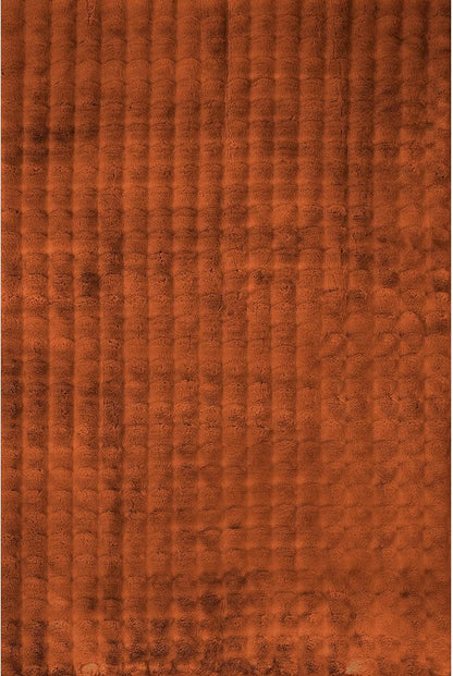 Nuloom Jeni Brick, 5' x 8', Solid Faux Rabbit, Fluffy and Cozy, High Traffic, Stain Resistant, Easy Clean, Durable Washable Area Rug for Bedroom, Living Room, Dining, Den, Foyer, Entryway